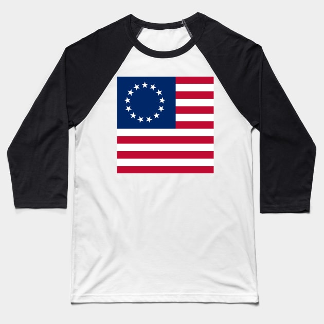 Betsy Ross flag Baseball T-Shirt by valentinahramov